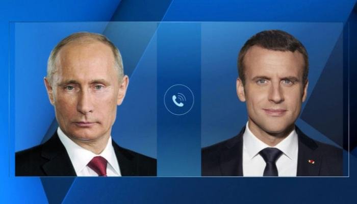 Rusiya Prezidenti Vladimir Putinlə fransalı həmkarı Emmanuel Makron arasında telefon danışığı olub
