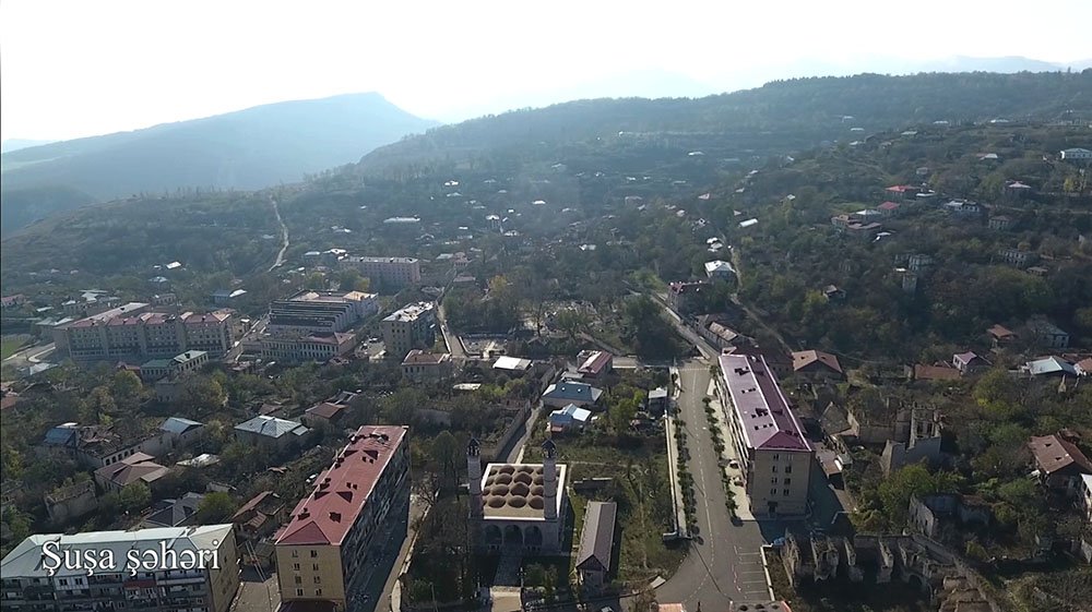 Şuşa şəhərinin havadan videogörüntüsü - VİDEO