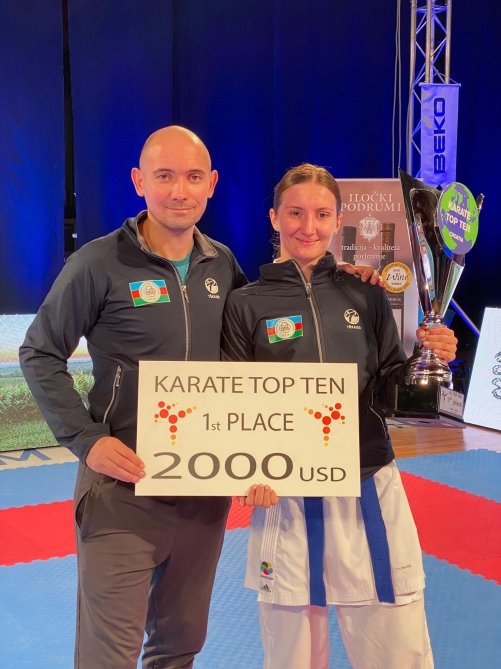 Azərbaycan karateçisi İrina Zaretska Xorvatiyada beynəlxalq turnirin qalibi olub