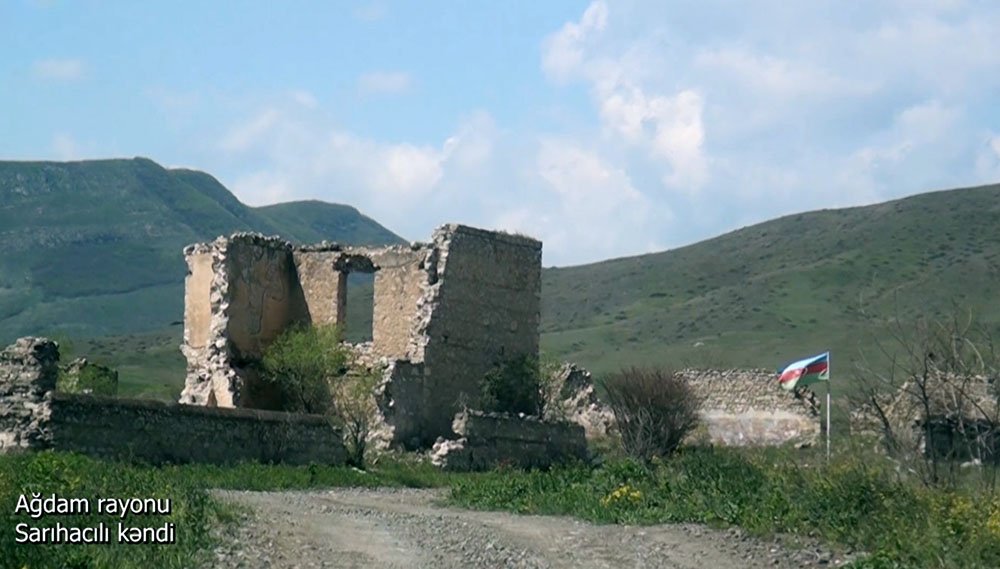 Ağdam rayonunun Sarıhacılı kəndindən videogörüntülər
