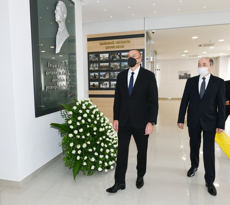 Suraxanı Rayon Məhkəməsinin yeni binası istifadəyə verilib Prezident İlham Əliyev açılışda iştirak edib