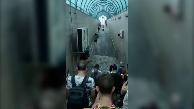 Leysan yağışları Kiyevdə metronun fəaliyyətini iflic etdi