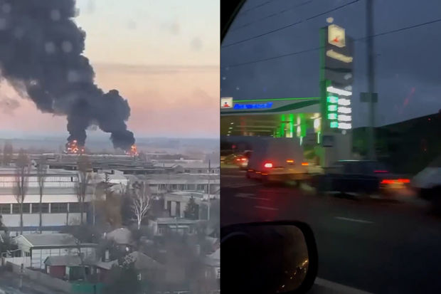 Ukrayna şəhərlərinə hava zərbələri endirilib, yanacaqdoldurma məntəqələrinin qarşısında tıxac yaranıb