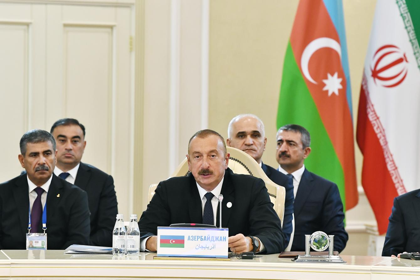 13 oktyabr tarixində Astanada 6-ci Zirvə Toplantısının plenar iclasında Prezident İlham Əliyev çıxış etmişdir