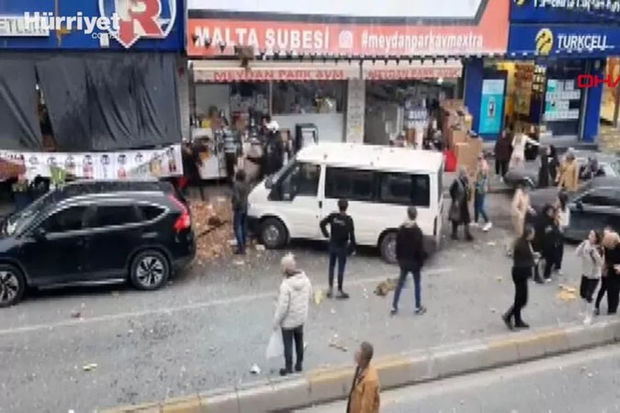 İstanbulda güclü partlayış baş verib, yaralılar var