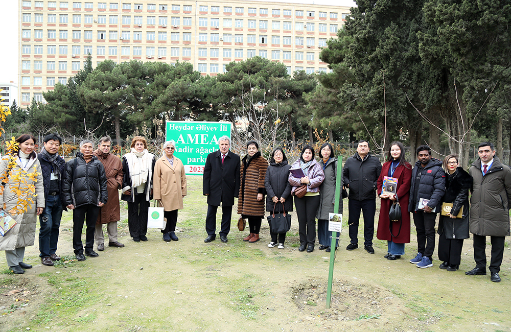 Beynəlxalq konfransın iştirakçıları AMEA-nın Nadir ağaclar parkında ağacəkmə aksiyasında iştirak ediblər