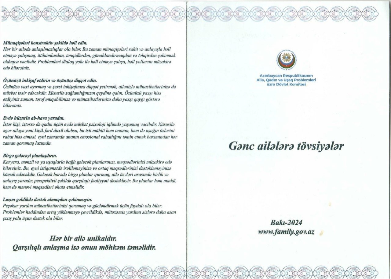 Masallıda “Beynəlxalq Ailə Günü” bukletləri paylanıldı